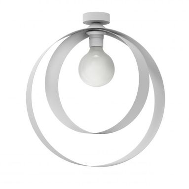 PLAFONIERA NUCLEO E27 D.40CM BIANCA IN METALLO