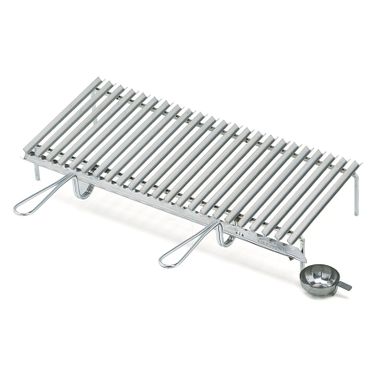 GRATICOLA SINGOLA 75X35CM IN ACCIAIO INOX CON PIED