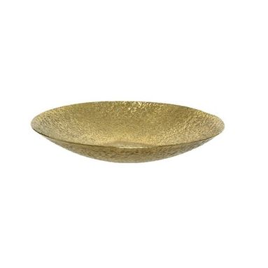 CIOTOLA IN ALLUMINIO D.34XH5CM CON FINITURA MARTEL