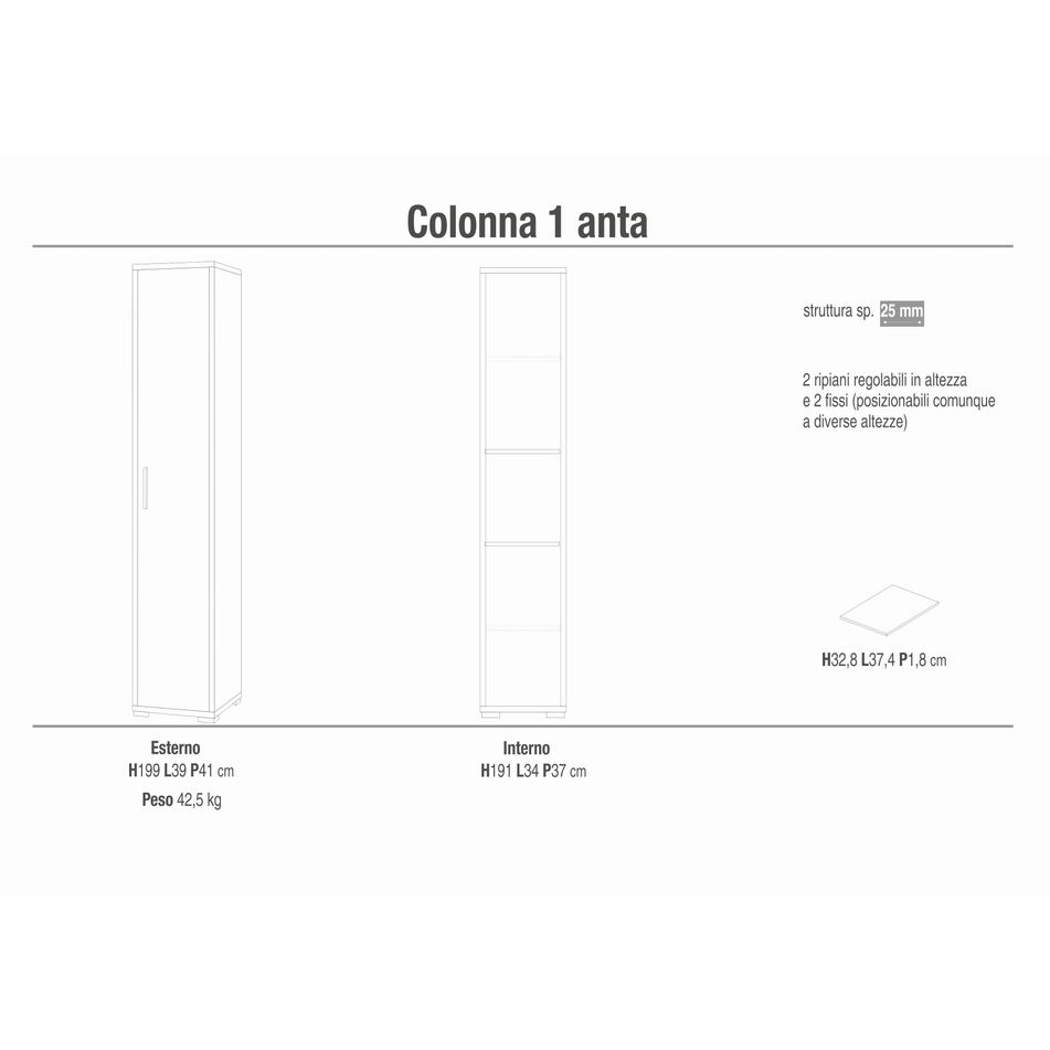 colonna-1-anta-39x41xh199cm-struttura-ossido-bianco-frontale-noce-stelvio