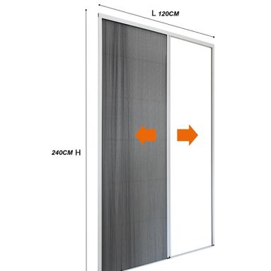 ZANZARIERA PLISSETTATA 120XH240CM BIANCO 9016