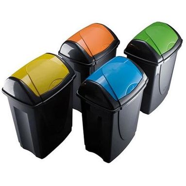 PATTUMIERA LIFT TOP 25L 35X27XH53CM GRIGIA CON COP