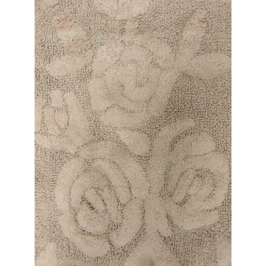 TAPPETO ROSE 55X110 496 SABBIA IN COTONE CON ANTIS