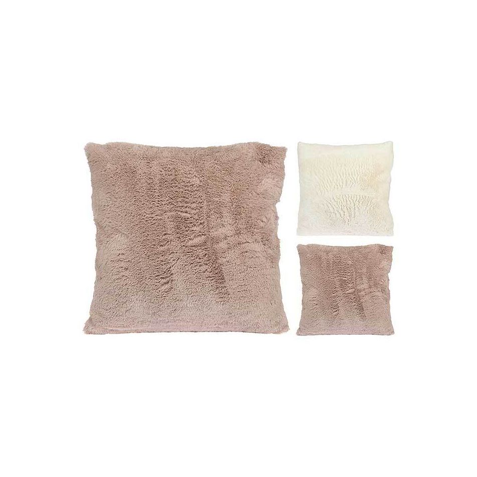 cuscino-pelliccia-45x45cm-crema-slash-rosa