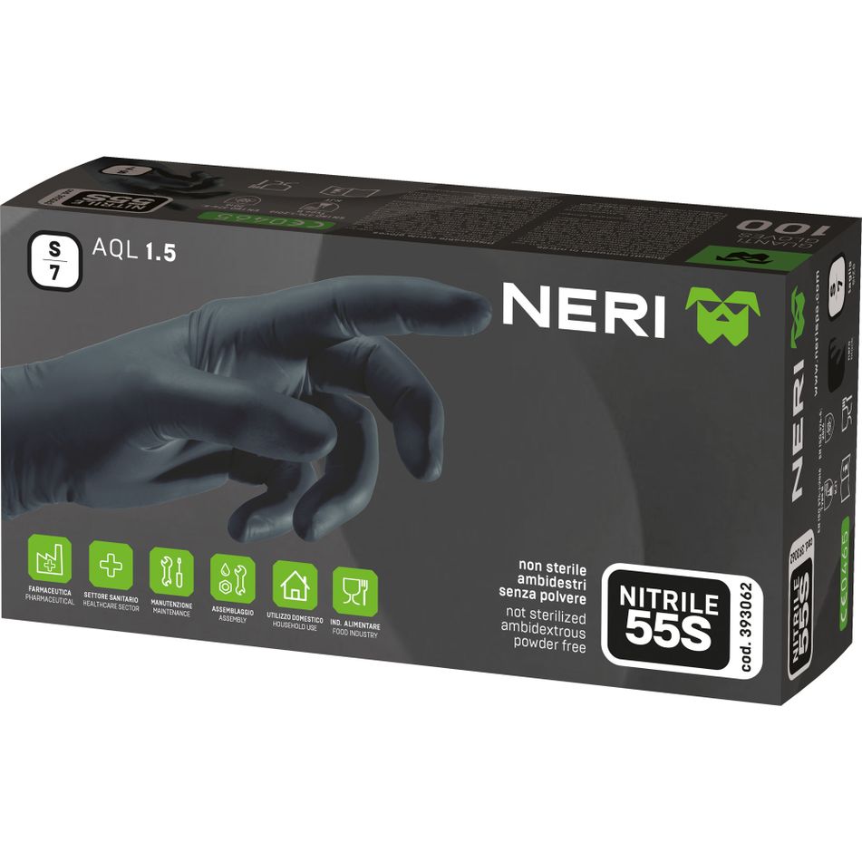 guanti-nitrile-55s-neri-senza-polvere