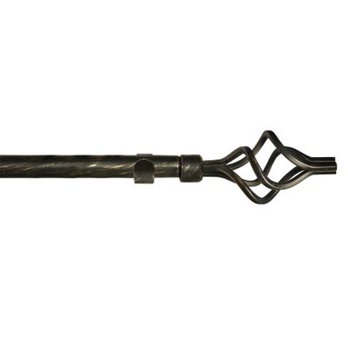 BASTONE KIT TWIST D.19MM 120-210CM NERO-ORO
