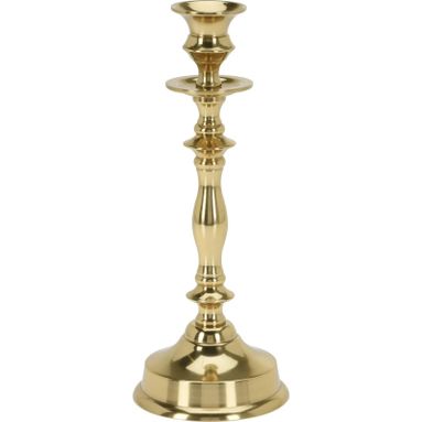 CANDELIERE SINGOLO H27CM ORO IN ALLUMINIO