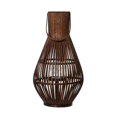LANTERNA ROUND D.35XH67CM MARRONE BAMBOO.