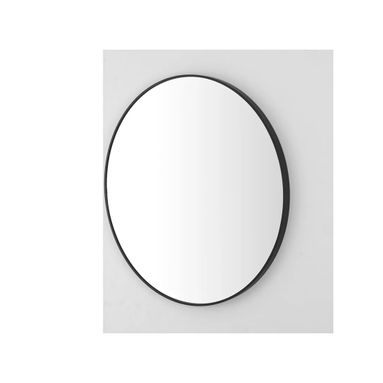 SPECCHIO METAL D.60CM NERO CON CORNICE