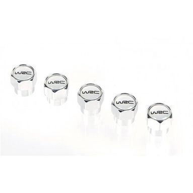 SET 5 TAPPI VALVOLA PNEUMATICI IN ALLUMINIO BIANCH