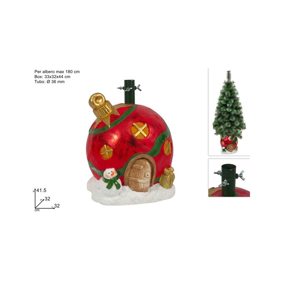 base-albero-palla-natalizia-rosso-verde