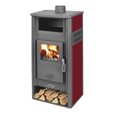 STUFA A LEGNA AMBASADOR 9-11KW 49X46XH104CM ROSSA