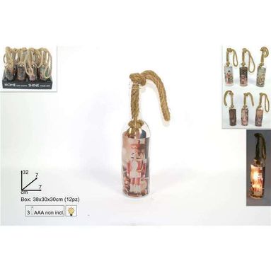 BOTTIGLIA SCHIACCIANOCI E CORDA LED A BATTERIA