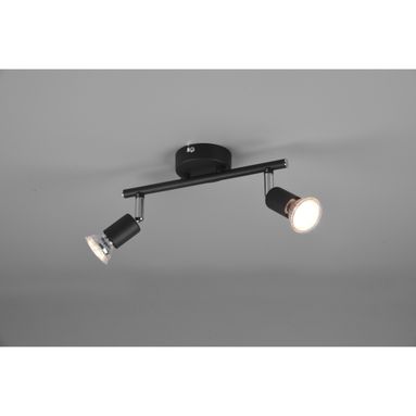 BARRA 2 SPOT PARIS GU10 25CM NERA.