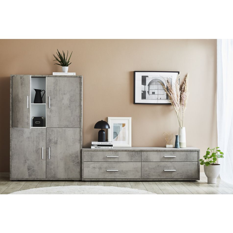 mobile-4-cassetti-kit-179x47xh50cm-struttura-cemento-frontale-cemento