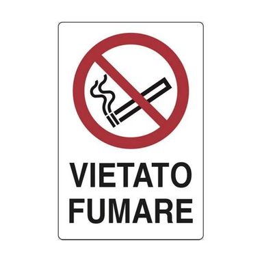 CARTELLO VIETATO FUMARE 30X20