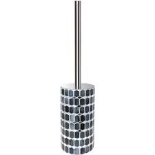 MELODY PORTA SCOPINO IN VETRO MOSAICO GRIGIO CON M