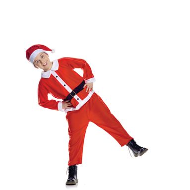 COSTUME BABBO NATALE BAMBINO 3-5 / 5-7 / 7-9 ANNI.