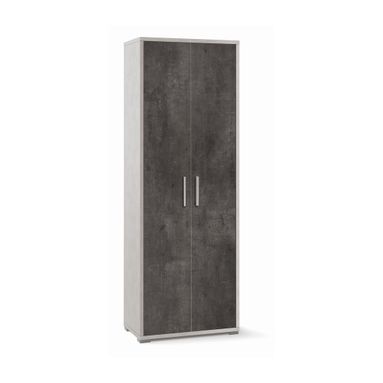 MOBILE 2 ANTE 71X41XH199CM STRUTTURA OSSIDO BIANCO FRONTALE OSSIDO NERO