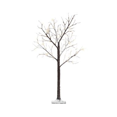 ALBERO A LED CON NEVE 180CM-96L BIANCO FREDDO.