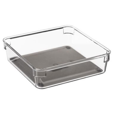 VASCHETTA TRASPARENTE 16X16XH5CM PER CASSETTI