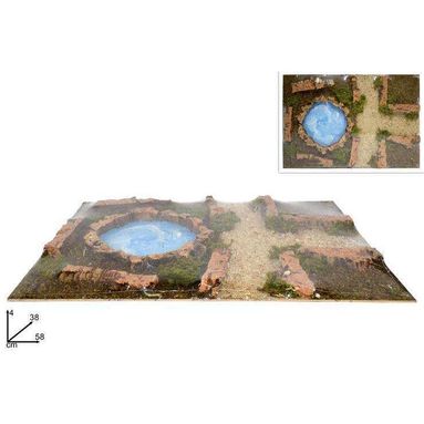 SUPERFICIE NATURALE PER PRESEPE 58X38CM CON LAGO.