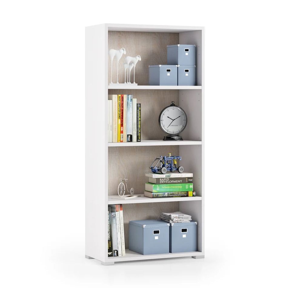 libreria-book-4-vani-60x30xh120cm-bianca-slash-rovere