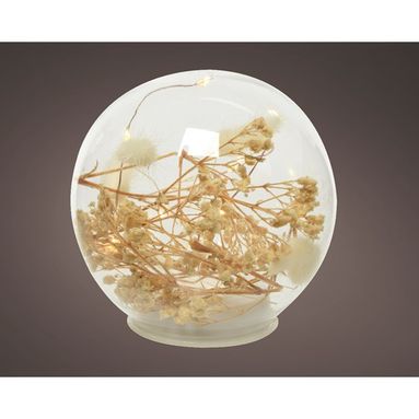 SFERA NATALIZIA CON LUCE MICRO LED BIANCO CALDO