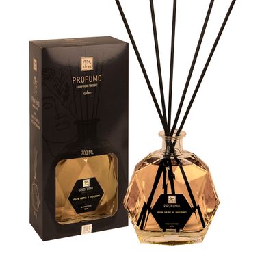 DIFFUSORE BACCHETTI PEPE NERO/ZENZERO 700ML NERO