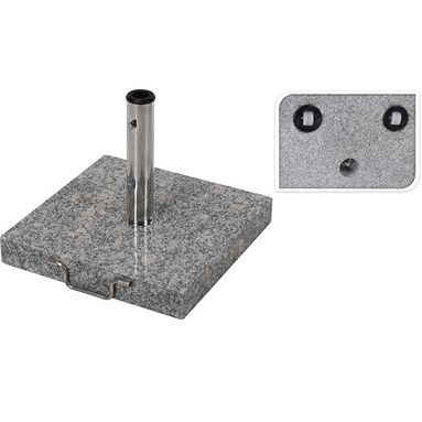 BASE OMBRELLONE 35KG 45X45CM IN GRANITO CON ROTELL