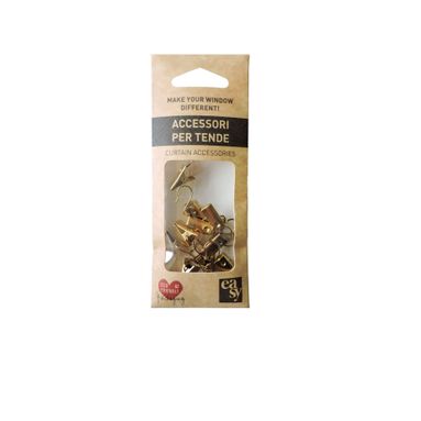 SET 10 PINZETTE CON GANCIO OTTONE