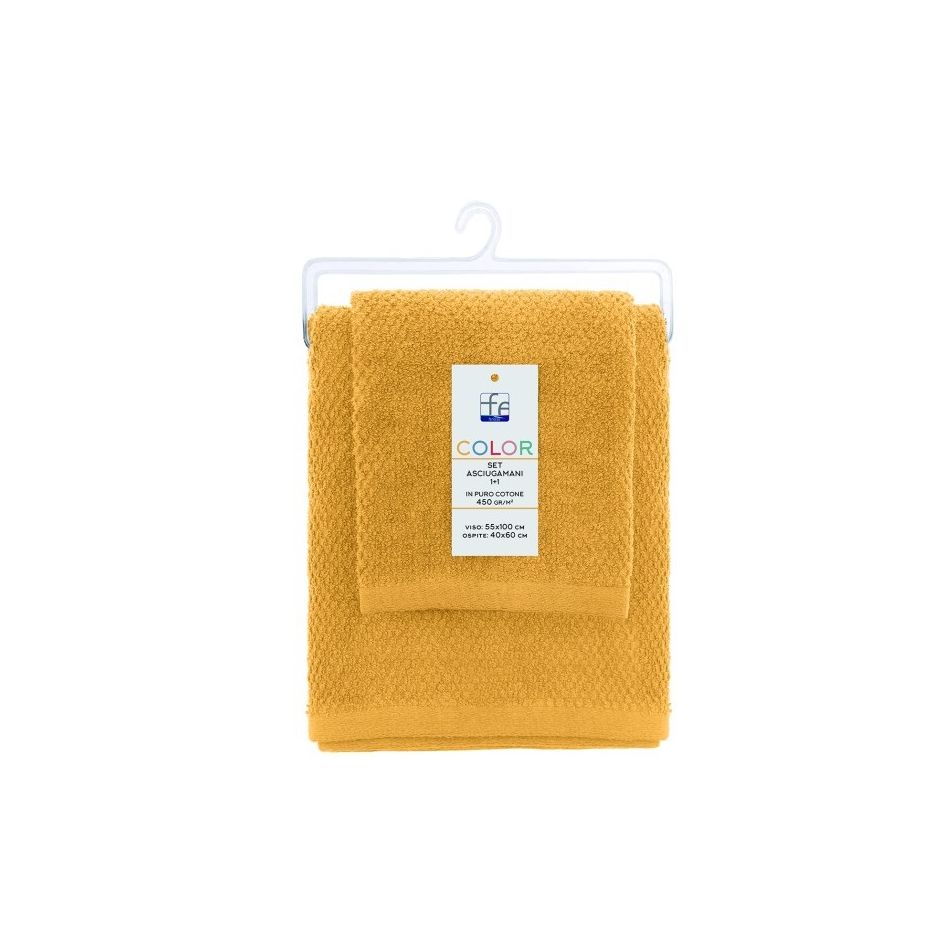 set-asciugamani-color-giallo