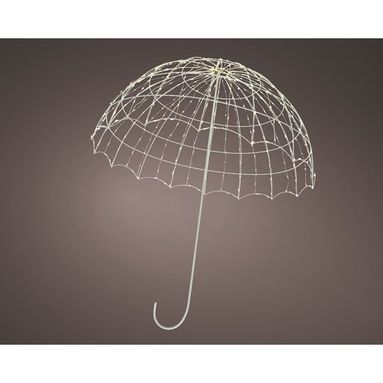 OMBRELLO MICROLED BIANCO CALDO IN METALLO.