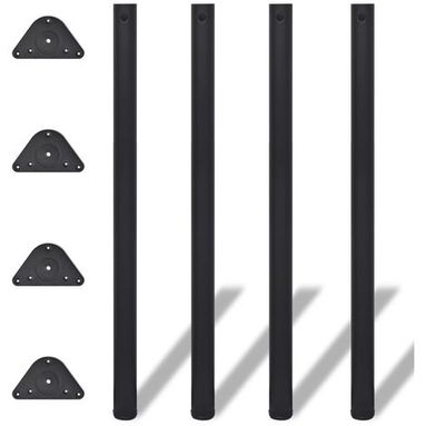 GAMBE TAVOLO NERO MM.60 PZ.4