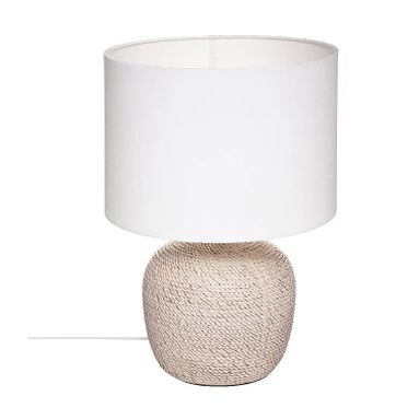 LAMPADA DA TAVOLO DAVIA D.27XH40CM BIANCA CON BASE