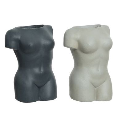 FIORIERA IN ARGILLA BUSTO FEMMINILE 21X19XH40CM AN