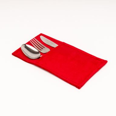PORTAPOSATE IN VELLUTO ROSSO 13X24CM.