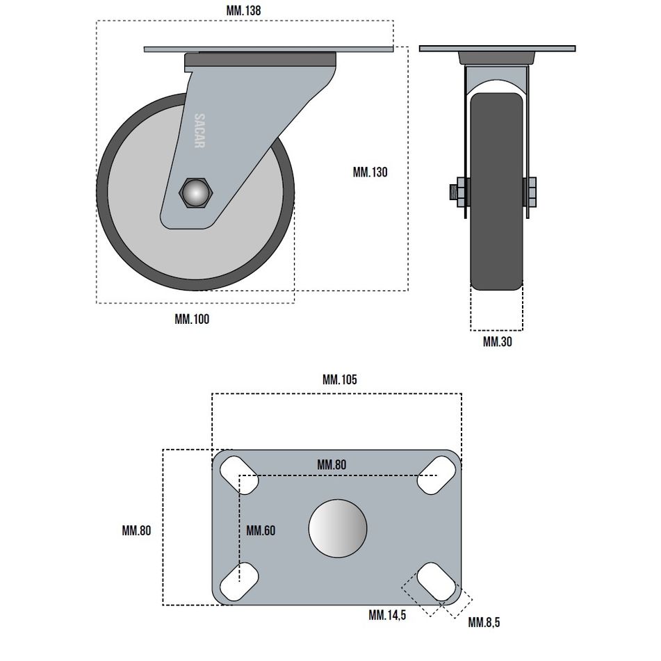 ruota-gomma-termoplastica-girevole-mm-dot-100