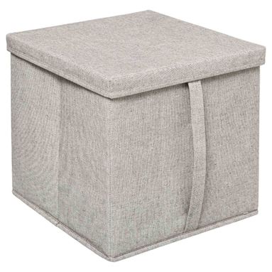 SCATOLA PER ARMADI 31X31XH31CM BEIGE IN TESSUTO
