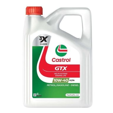 Castrol OLIO MOTORE CASTROL GTX 10W40 4L A3/B4 ULTRACLEAN.