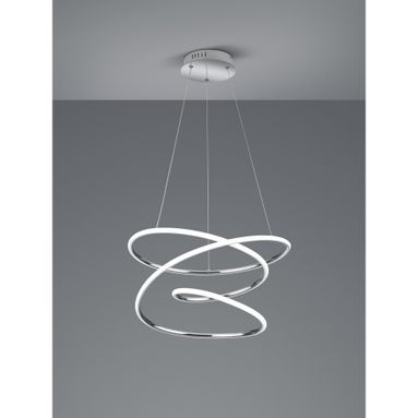 LAMPADARIO LED PERUGIA 37W 81CM 4000K CROMO.