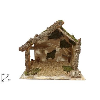 CAPANNA 53X33XH46CM CON TETTO SUGHERO E MUSCHIO