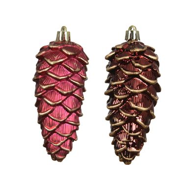 SET 2 PIGNE ROSSE 9X5XH11,5CM.