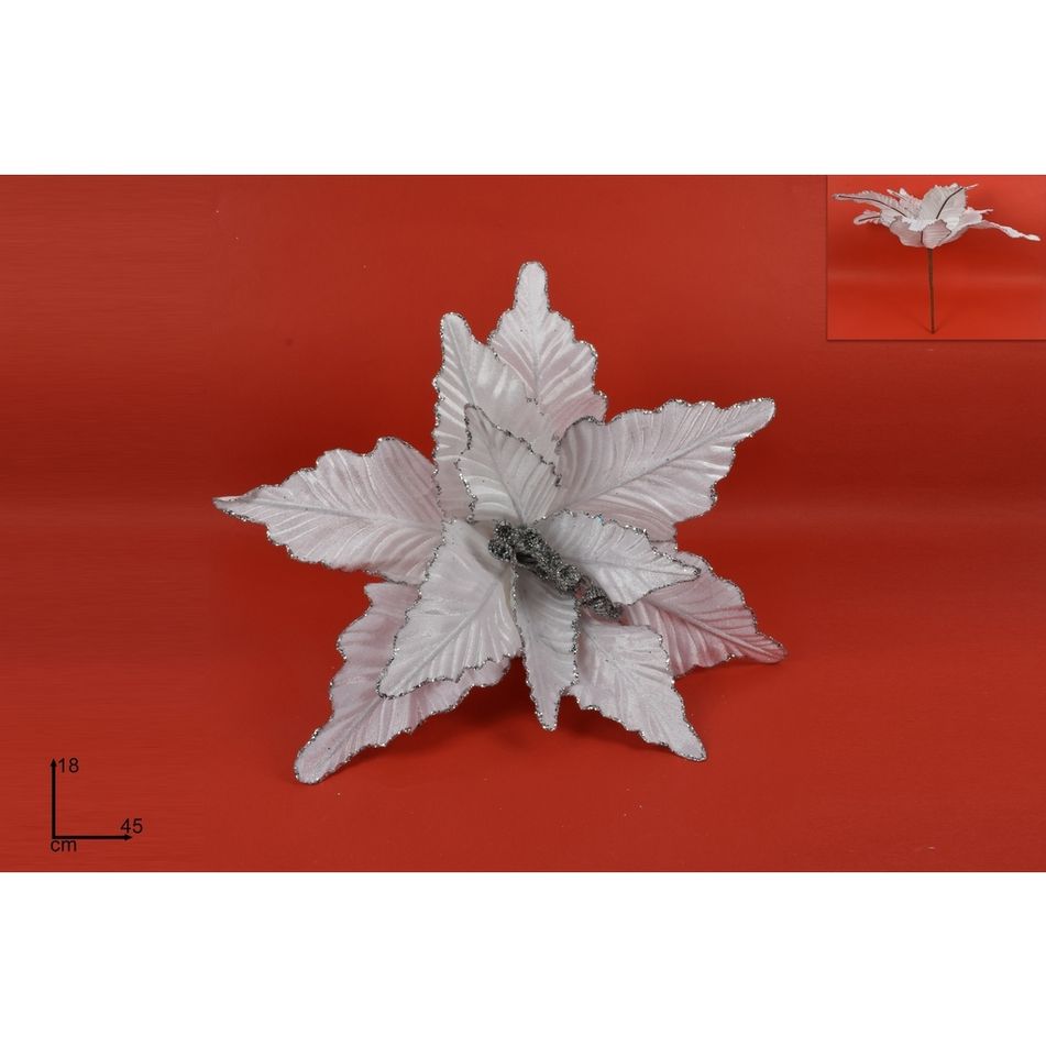 stelo-poinsettia-bianco-18cm