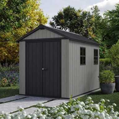 KETER CASETTA DA GIARDINO NEWTON PLUS 759/975 EVOTECH GRIGIO - DOPPIA OPZIONE MONTAGGIO