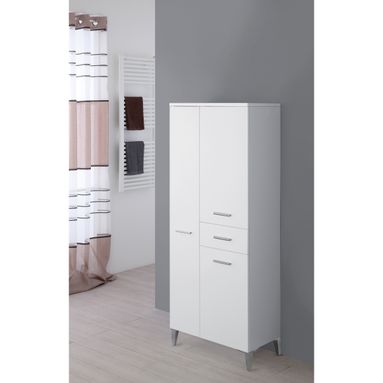 COLONNA DOPPIA 60CM 3 ANTE 1 CASSETTO BIANCO LUCI.