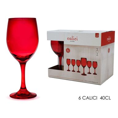 SET 6 CALICI 40CL ROSSO.