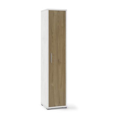 COLONNA 1 ANTA 39X41XH182CM STRUTTURA OSSIDO BIANCO FRONTALE NOCE STELVIO