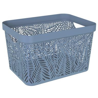 CESTA JUNGLE "L" 35,5X26XH21,3CM BLU CERULEO.