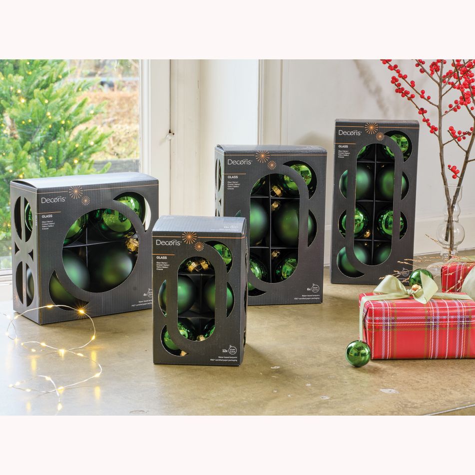 sfere-di-vetro-10cm-verde-in-box-4pz